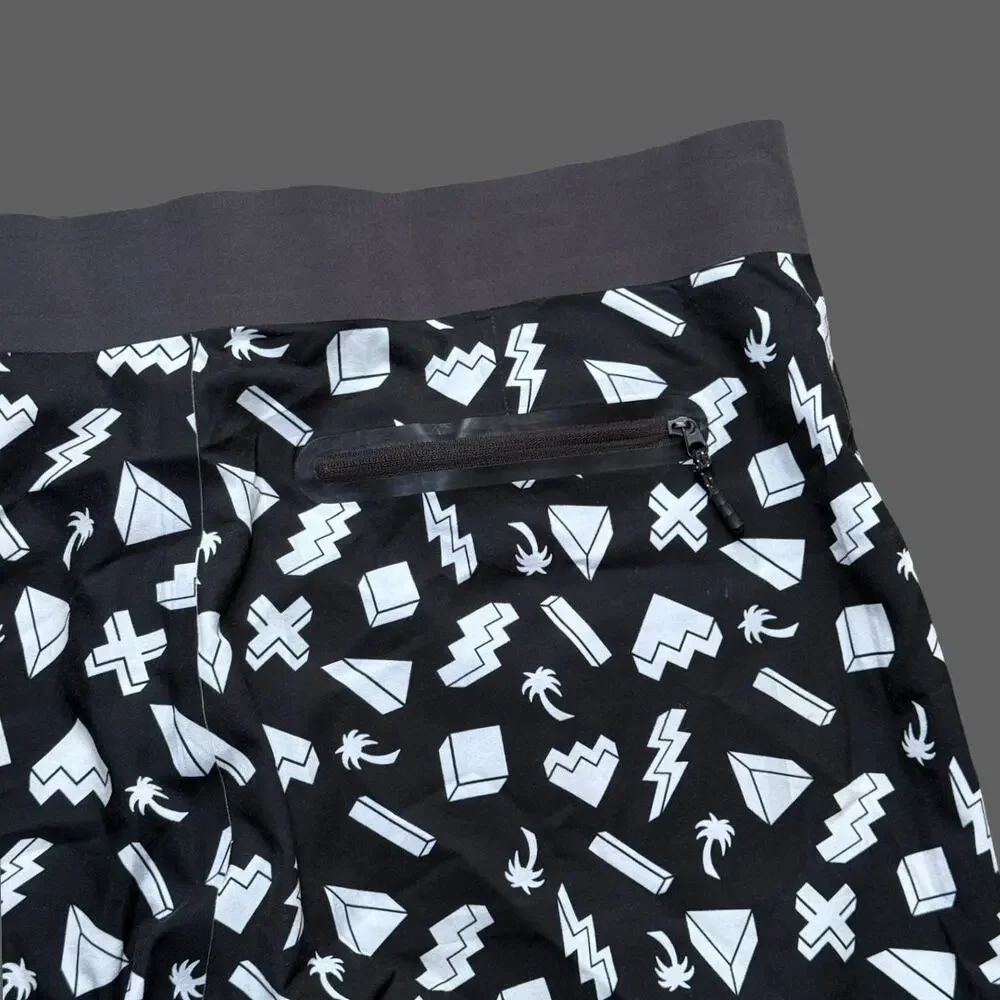 Catch Surf Patterned Boardshorts Black White Size 30 GUC